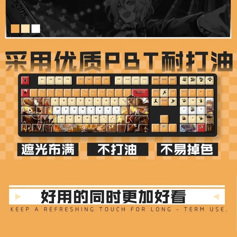 Gaming Accessories Keyboards - テーマゲームメカニカルキーボードキーキャップ 122 キー Limbus Company ドンキホーテに適したさまざまなコンピュータキーキャップゲーム