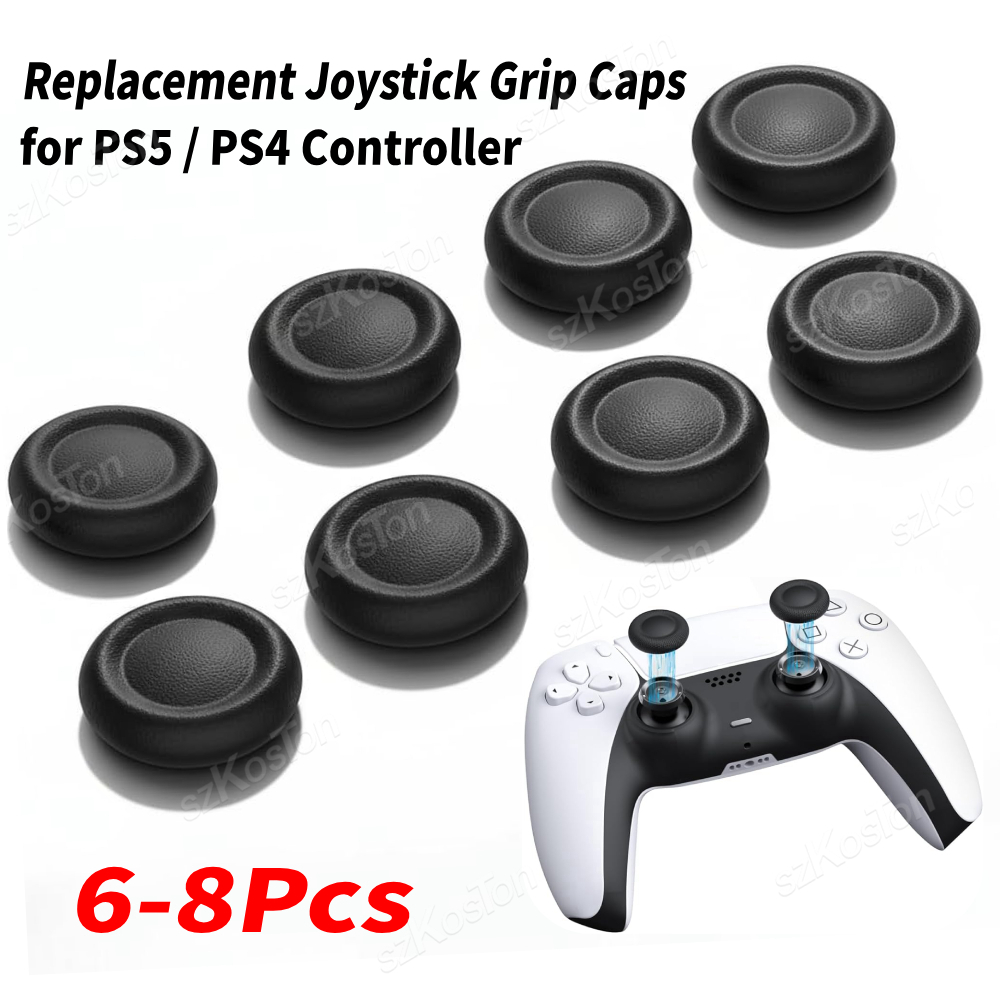 Controller Grip Cover - 6-8 個の交換用ジョイスティックキャップ PS5 /PS4 コントローラー用滑り止め親指グリップキャップボタン修理部品 PS5