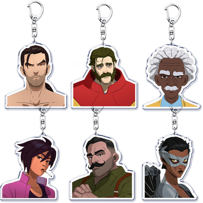 Gaming Accessories Gifts For Men - ビデオゲームメカマンキーホルダーアクセサリー用ブロンドブレザーロバートロバートソンインビジガルキーリングジュエリーゲームファン友人ギフト