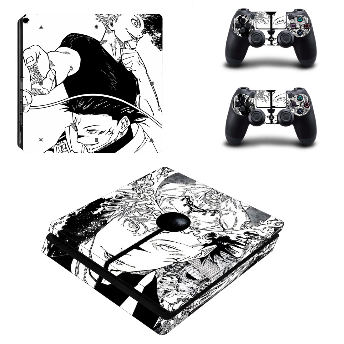 Gaming Accessories Pink - 呪術廻戦アニメ五条 PS4 スリムスキンステッカー コンソールとコントローラー用スキンステッカーデカールビニール