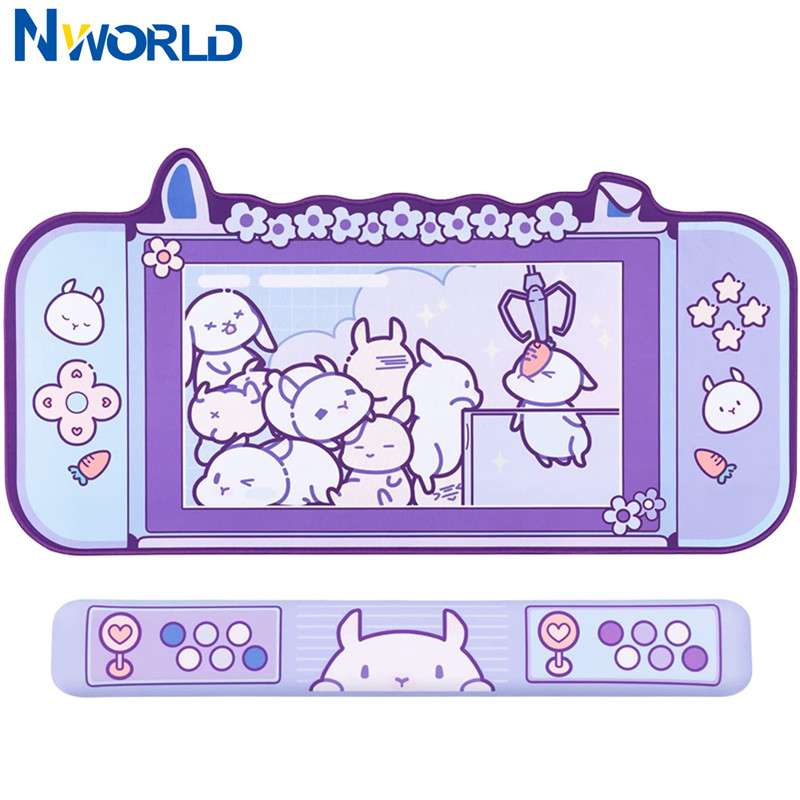 Gaming Accessories Pink - 大型Kawaii-ゲーム用マウスパッド,かわいいピンク,紫,砂,滑り止め,デスクトップおよびラップトップ用アクセサリー