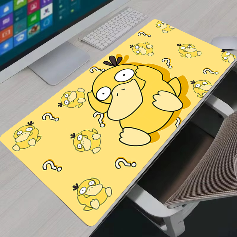 Gaming Accessories Keyboards - マウスパッドアニメ P-ポケモン Psyduck XXL 大型ゲーミングマウスパッドノンスリップラバーデスクマットラップトップ PC