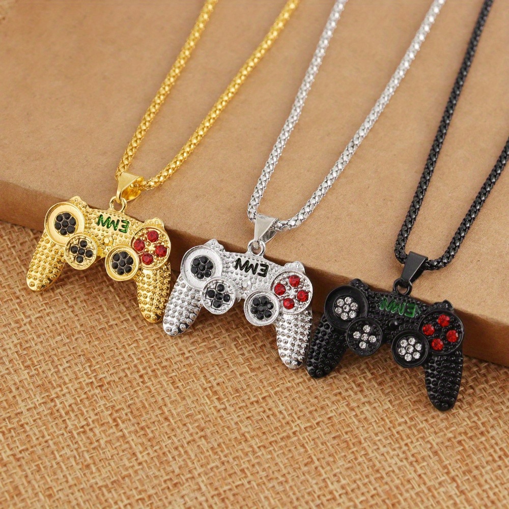 Gaming Accessories Dropshipping - トレンディでファッショナブルなゲームコントローラーペンダントネックレス1個。ゲームパーティーに最適、メンズコートにぴったりのスタイリッシュなアクセサリー、そして素晴らしい誕生日プレゼントです。