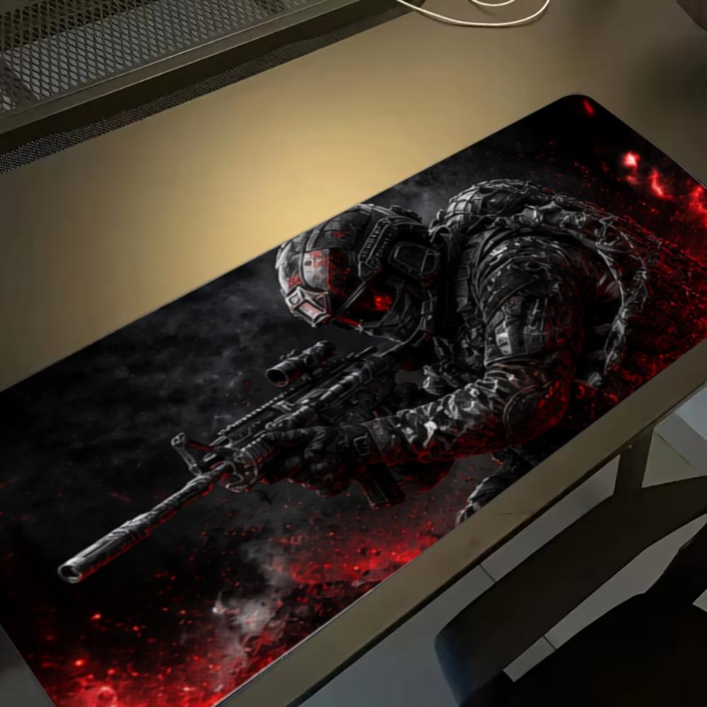 兵士マウスパッド PC アクセサリーデスクマットデスクインテ - Gaming Accessories For Pc Setup のレビューと価格