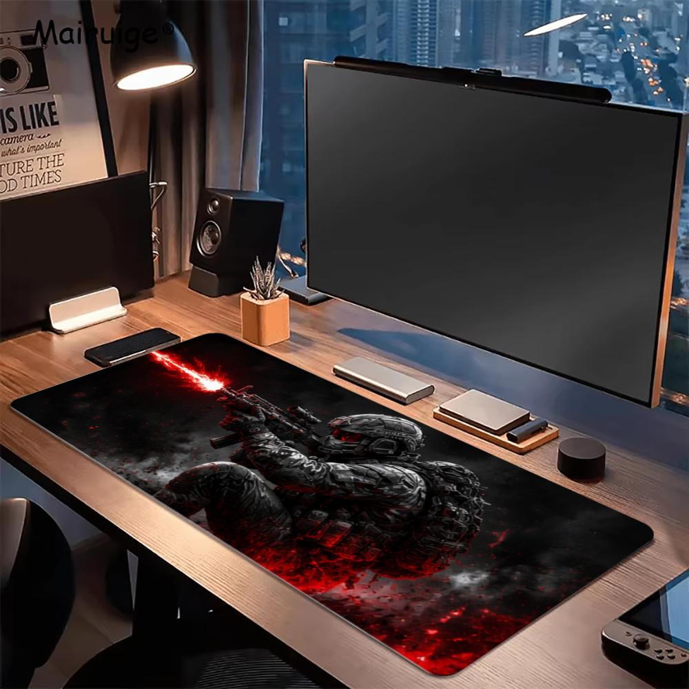 兵士マウスパッド PC アクセサリーデスクマットデスクインテ - Gaming Accessories For Pc Setup のレビューと価格