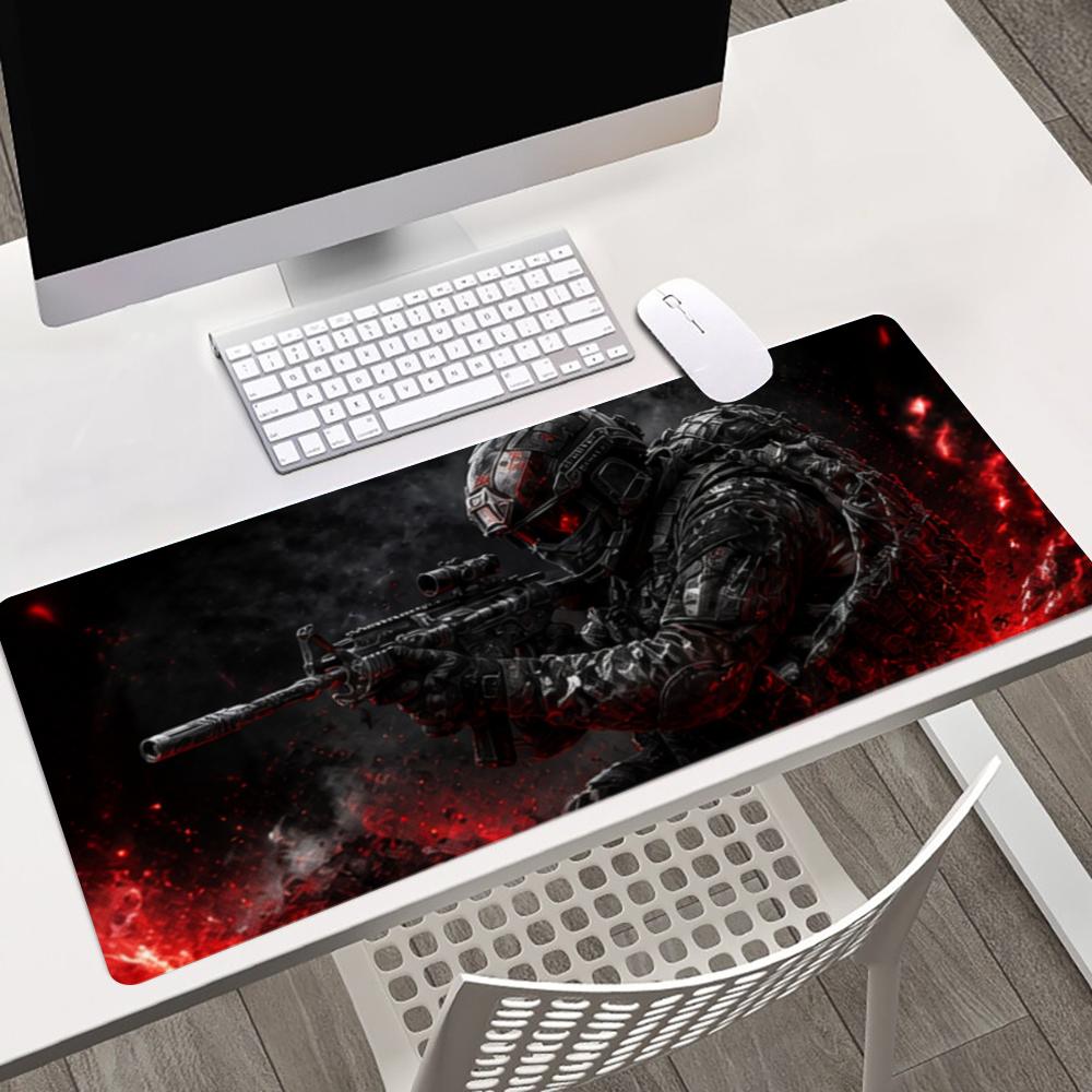 兵士マウスパッド PC アクセサリーデスクマットデスクインテ - Gaming Accessories For Pc Setup のレビューと価格