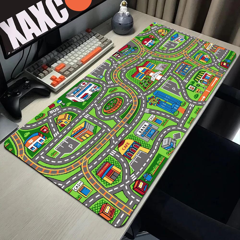 PCゲームセットアップアクセサリーシティロード漫画マウスパッ - Gaming Accessories For Pc Setup のレビューと価格