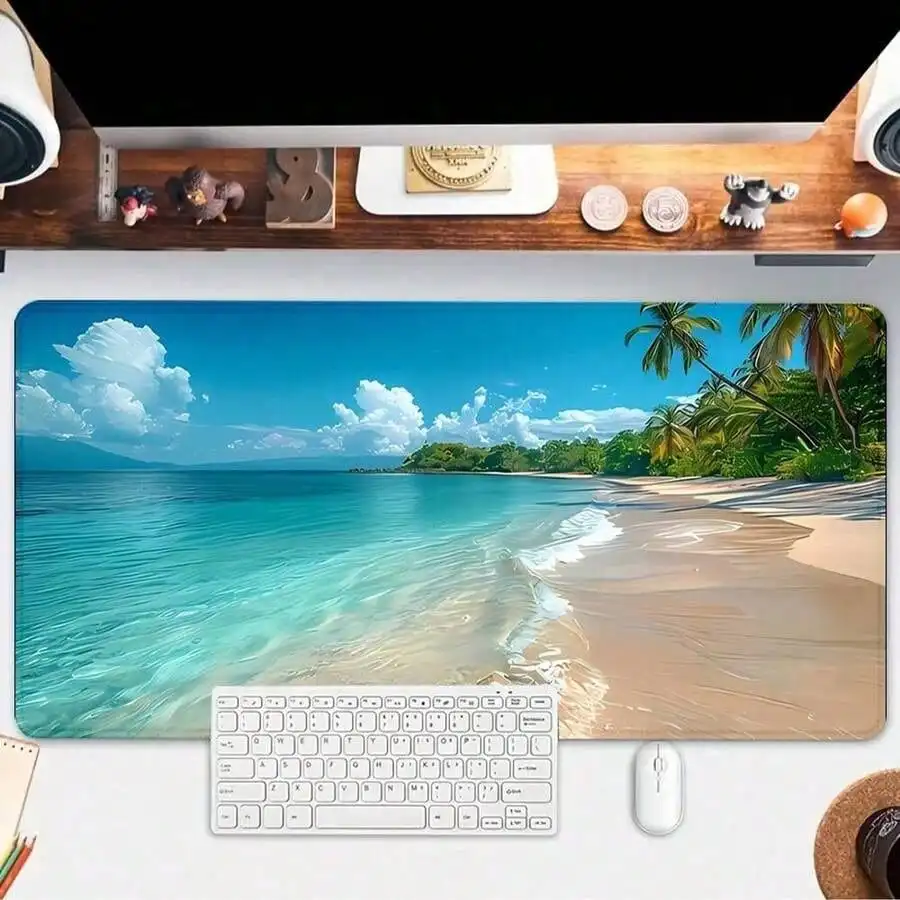 ブルーオーシャンマウスパッド サマービーチデスクパッド 大型 - Gaming Accessories Gifts For Men のレビューと価格