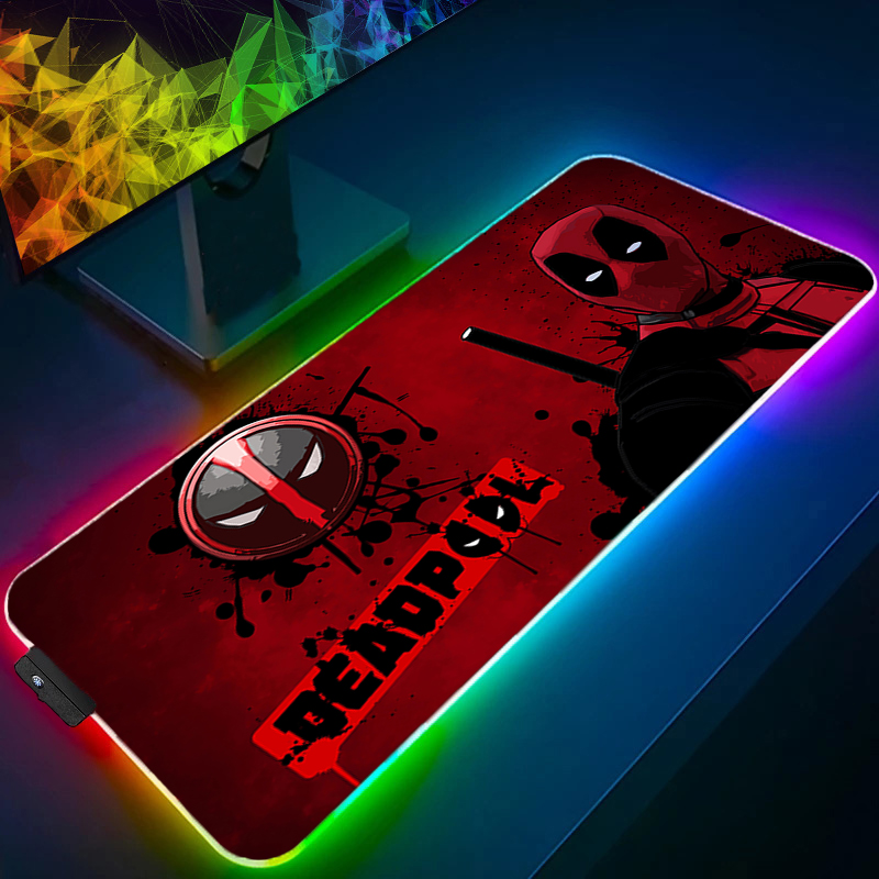 LED マウスパッドゲーミングバックライトロックエッジアニメ - Gaming Accessories Keyboards のレビューと価格