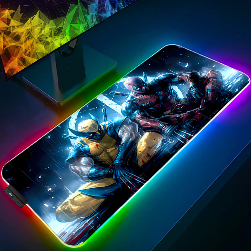 LED マウスパッドゲーミングバックライトロックエッジアニメ - Gaming Accessories Keyboards のレビューと価格
