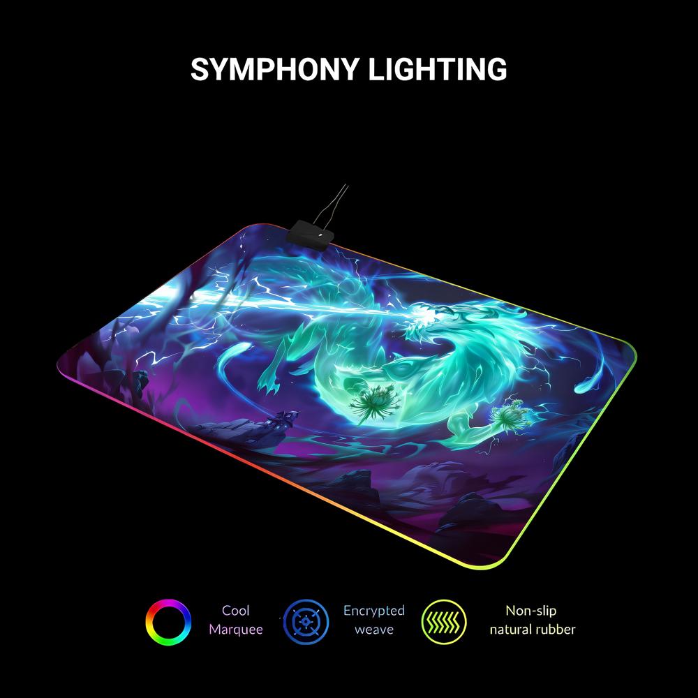 RGB LED ブルードラゴンマウスパッドスピードマウスマッ - Gaming Accessories For Pc Setup のレビューと価格