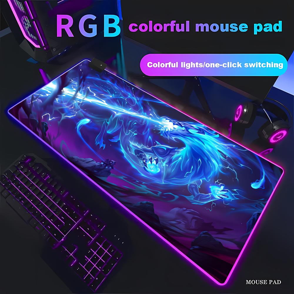 RGB LED ブルードラゴンマウスパッドスピードマウスマッ - Gaming Accessories For Pc Setup のレビューと価格