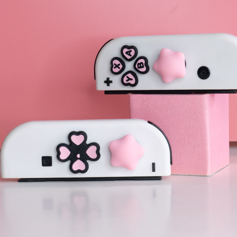 マルチカラーボタンステッカー + ロッカーキャップセットスイ - Gaming Accessories Pink のレビューと価格