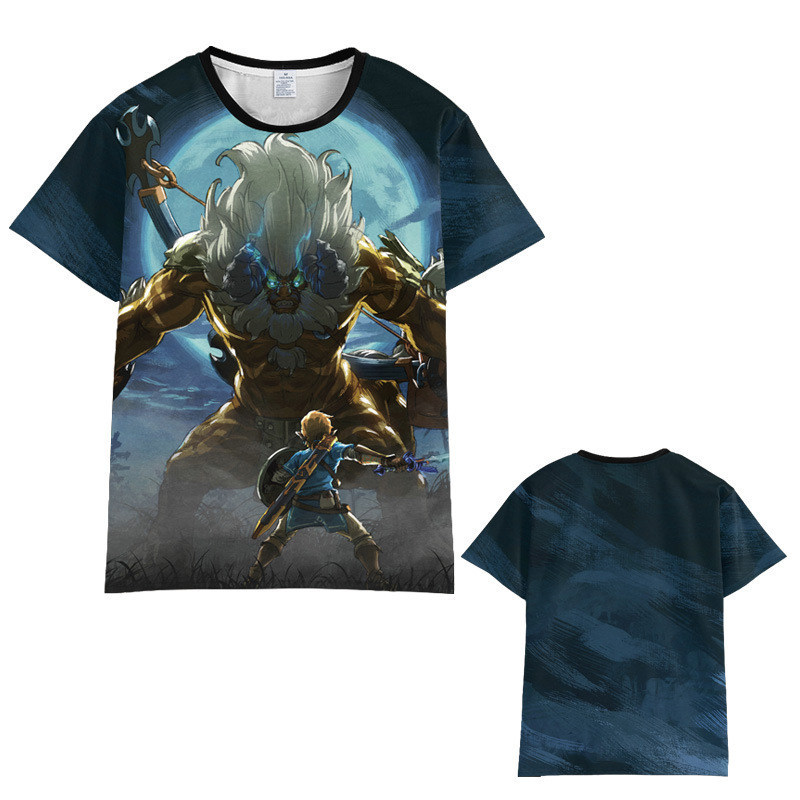 Zelda-男性用半袖ポロシャツ,王国のTシャツ,漫画の半袖 - Zelda Gaming Accessories のレビューと価格