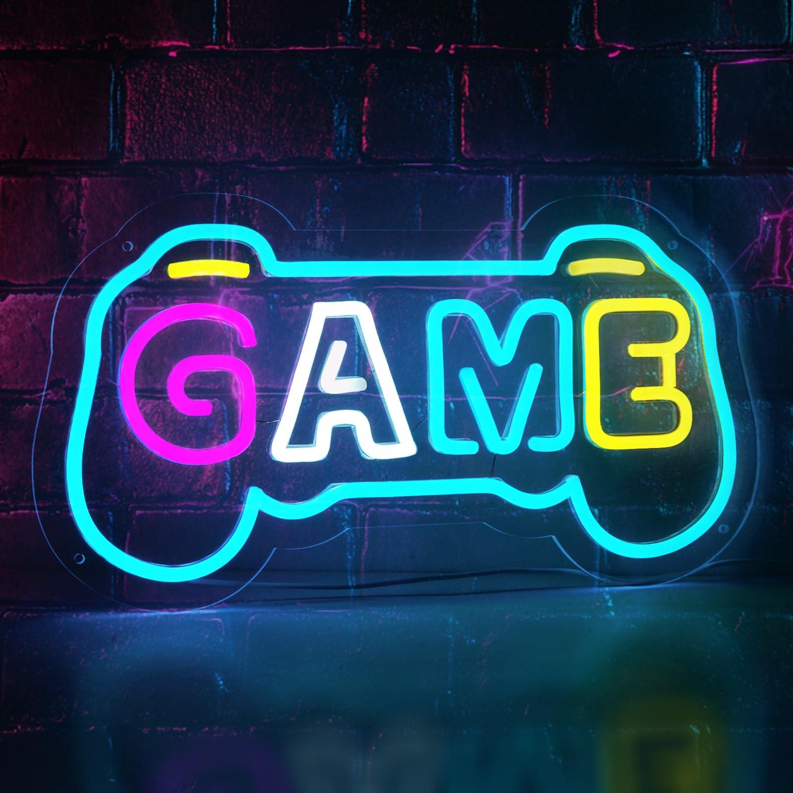 ゲーマーの部屋の装飾用ゲームネオンサイン、ゲームパッド型US - Gaming Accessories Gifts For Men のレビューと価格
