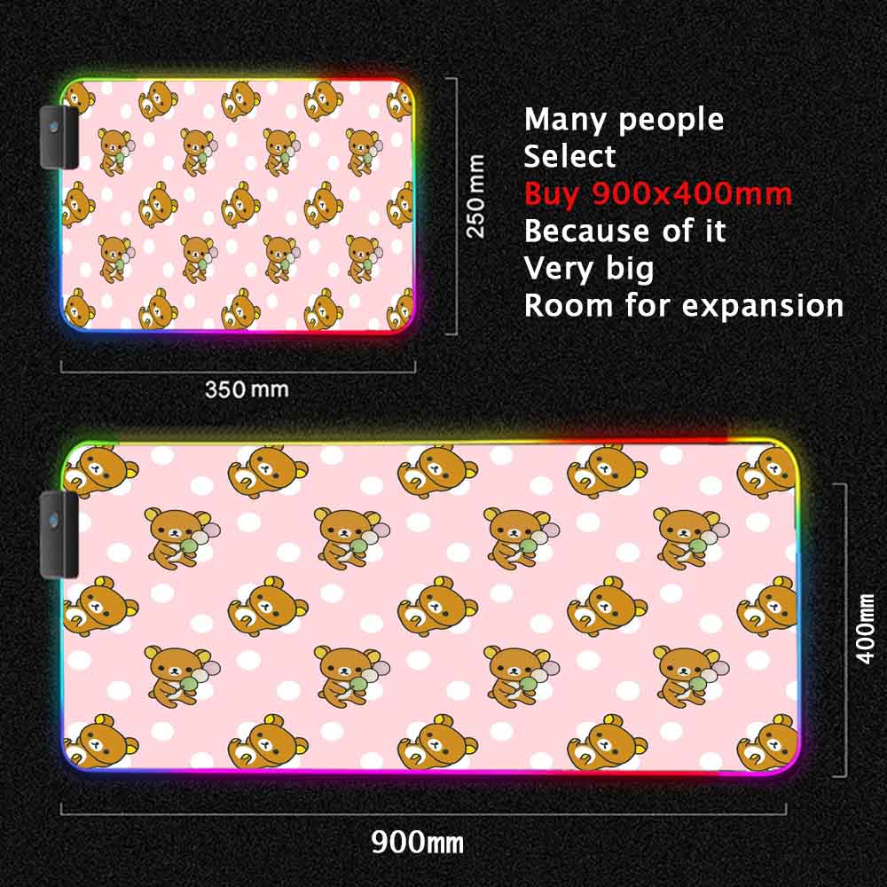 Korilakuma-ゲーム用マウスパッド,キュートでフラワ - Gaming Accessories Pink のレビューと価格