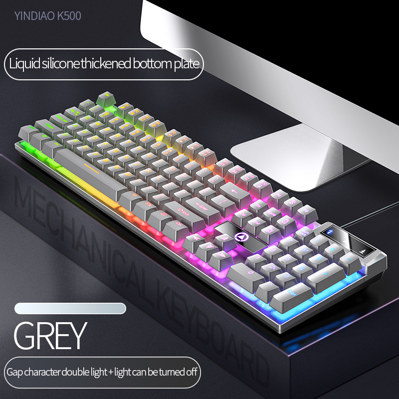 104 キーゲーミングキーボード有線キーボードカラーマッチン - Gaming Accessories Pink のレビューと価格