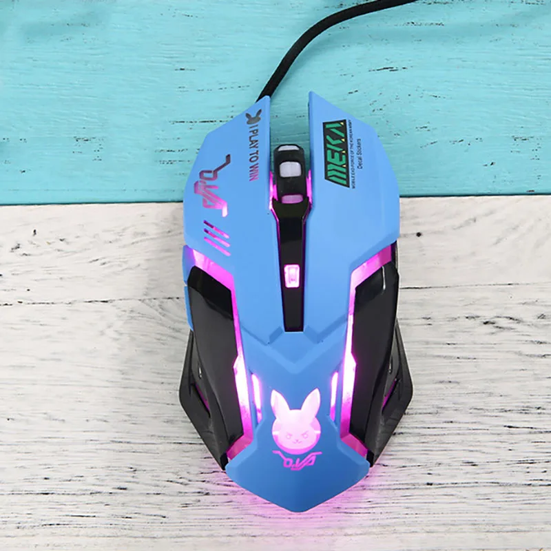 OW 6ボタン ブリージングLEDバックライト ゲーミングマ - Gaming Accessories Pink のレビューと価格