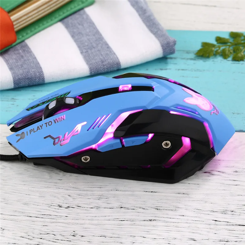 OW 6ボタン ブリージングLEDバックライト ゲーミングマ - Gaming Accessories Pink のレビューと価格