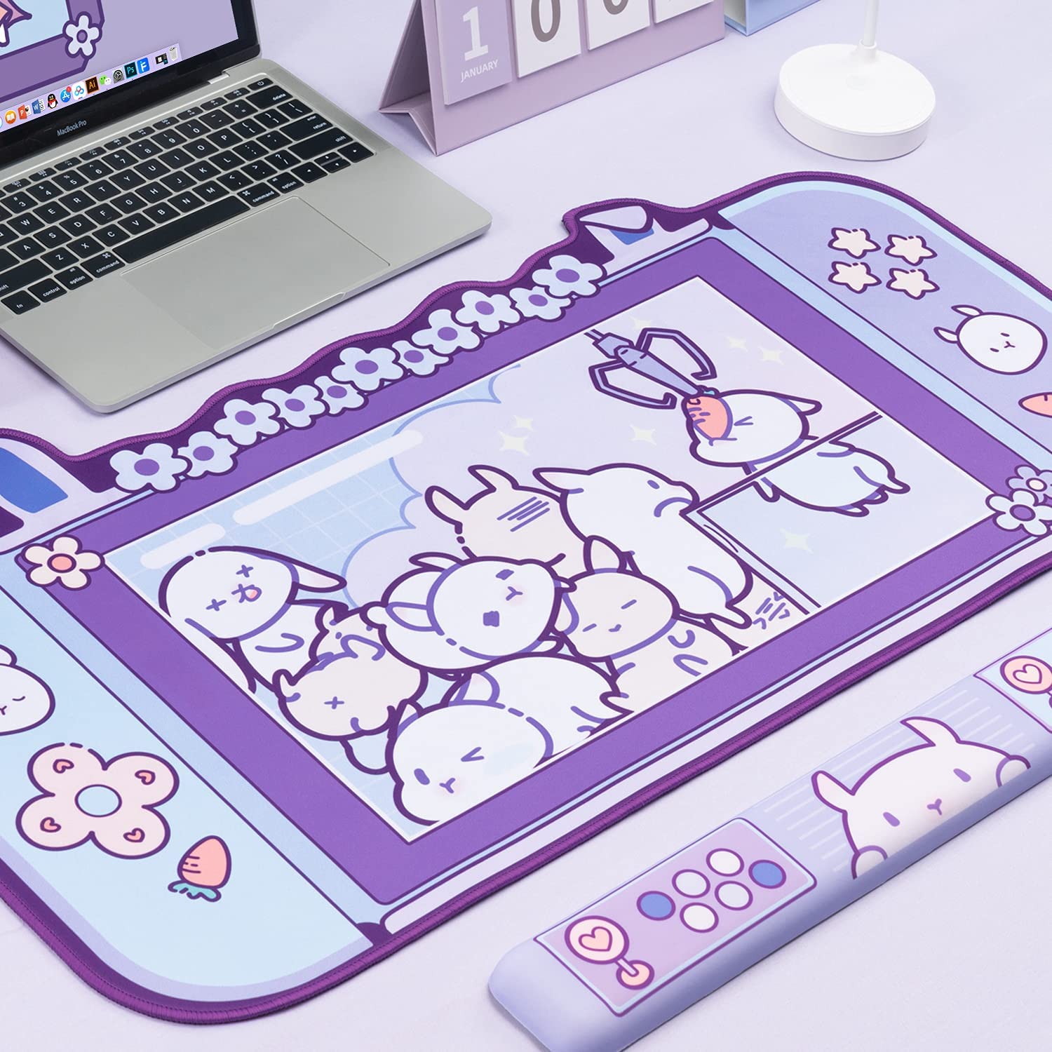 大型Kawaii-ゲーム用マウスパッド,かわいいピンク,紫, - Gaming Accessories Pink のレビューと価格