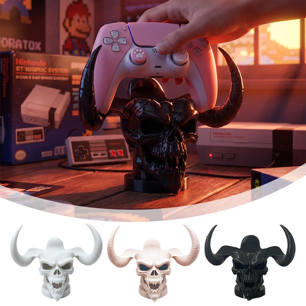 ユニークなデビルスカルホーンコントローラーホルダー デスクオ - Accessories For Your Gaming Room のレビューと価格